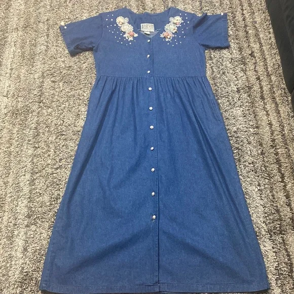 chinese dress ladies myzgx Women's Vintage Button Down Denim Shirt Dress 3/4 Sleeve V-Neck Maxi  Long Jean Dress with Belt (X-Small, Blue) at Amazon Women's Clothing store